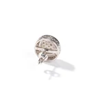 Gold Stud 2021 Trendy 18K Gold Plated RoundCubic Zirconia Screw Back Diamond Silver Needle Stud Earrings
