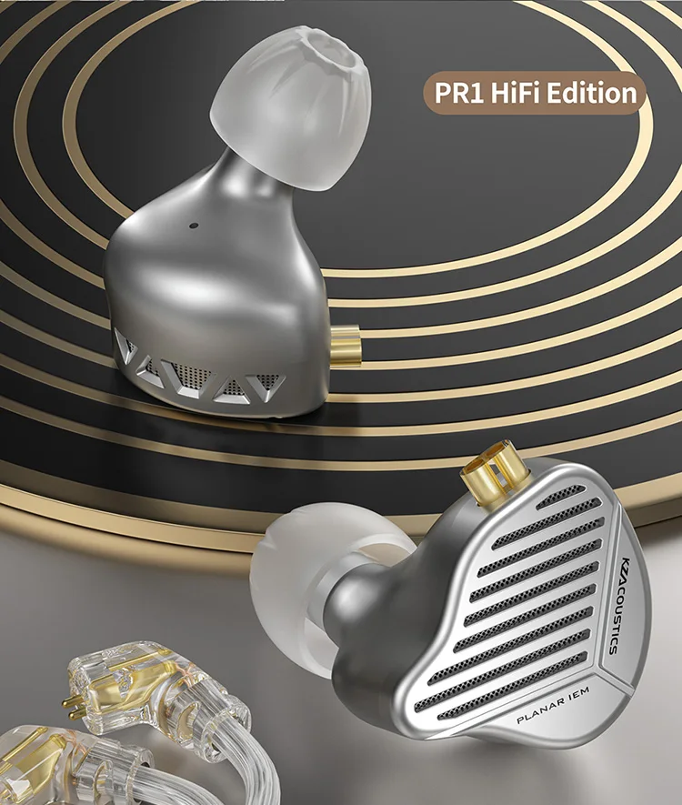 KZ PR1平面13.2毫米新型双腔耳机1DD HiFi舞台在耳监视器中的性能