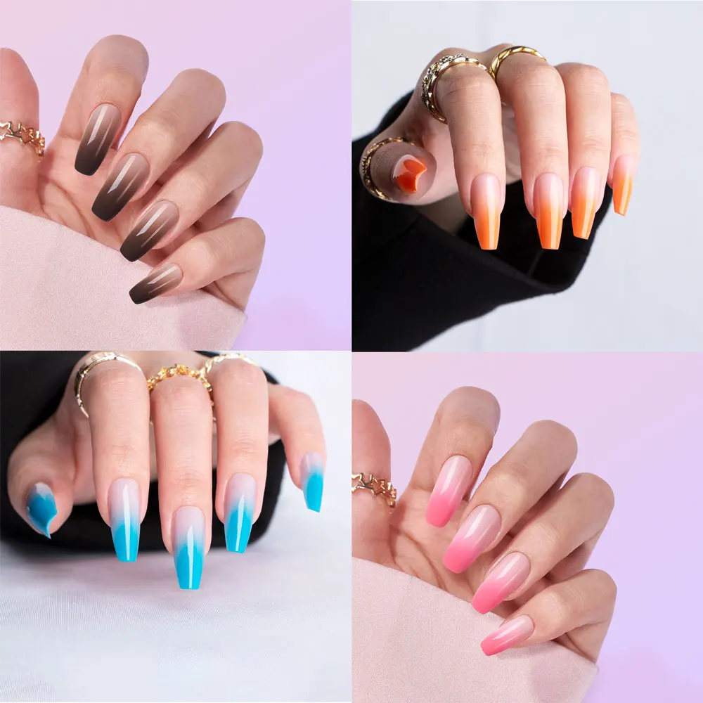 Ombre Artificial Finger Nails