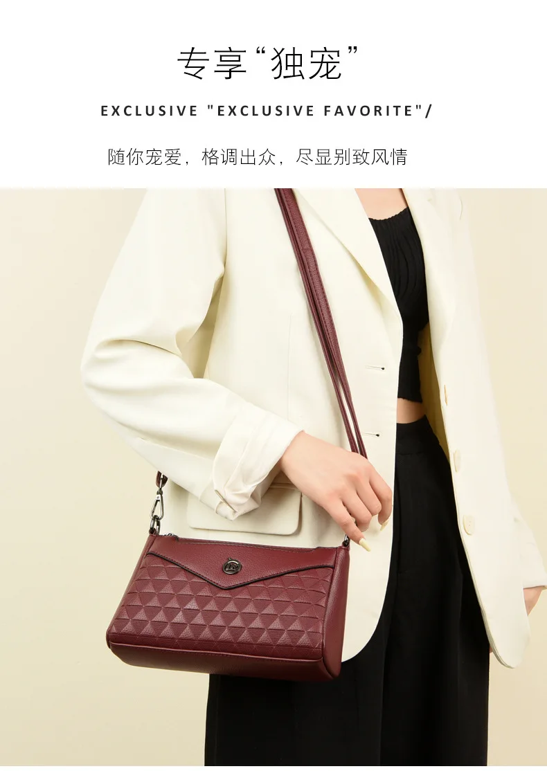 New Trend Fashion Soft PU Women's Single Shoulder Crossbody Bag Solid Color Medium Square Bags Messenger Women Handbags Ladies
