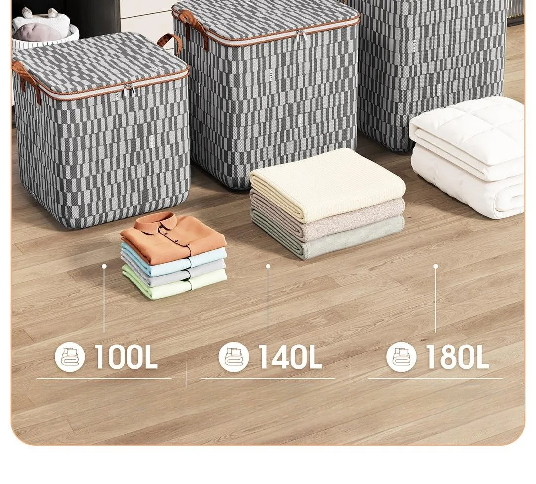 Wholesale Foldable Blanket Fabric Clothes Storage Bag Clothes Storage Box Containers for Bedroom Quilt Organization