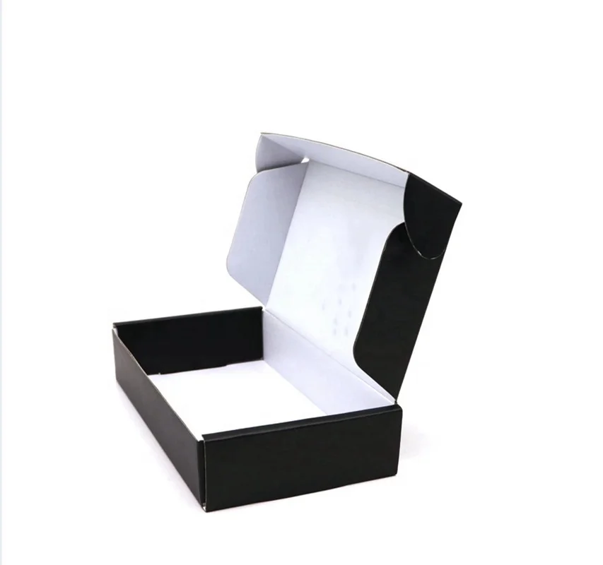 Custom Black Corrugated Shipping Mailer Box Multifunctional Eco Friendly supplier