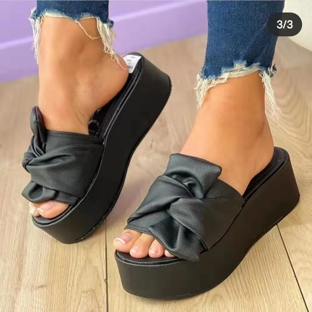 2024 new  Summer Platform Sandals Women Fashion Casual  Wedges Slippers Thick Sole Open Toe Outdoor Beach Walking Shoes