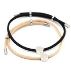 Cord Letter Charm Leather Customized Bracelet Cord Letter Charm DIY Customized Logo Leather Bracelet