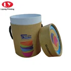 Gift Twist Gift Box Design Custom Recyclable Kraft Paper Tea Box Round Gift Tube With Twist Handle For Tea Packaging