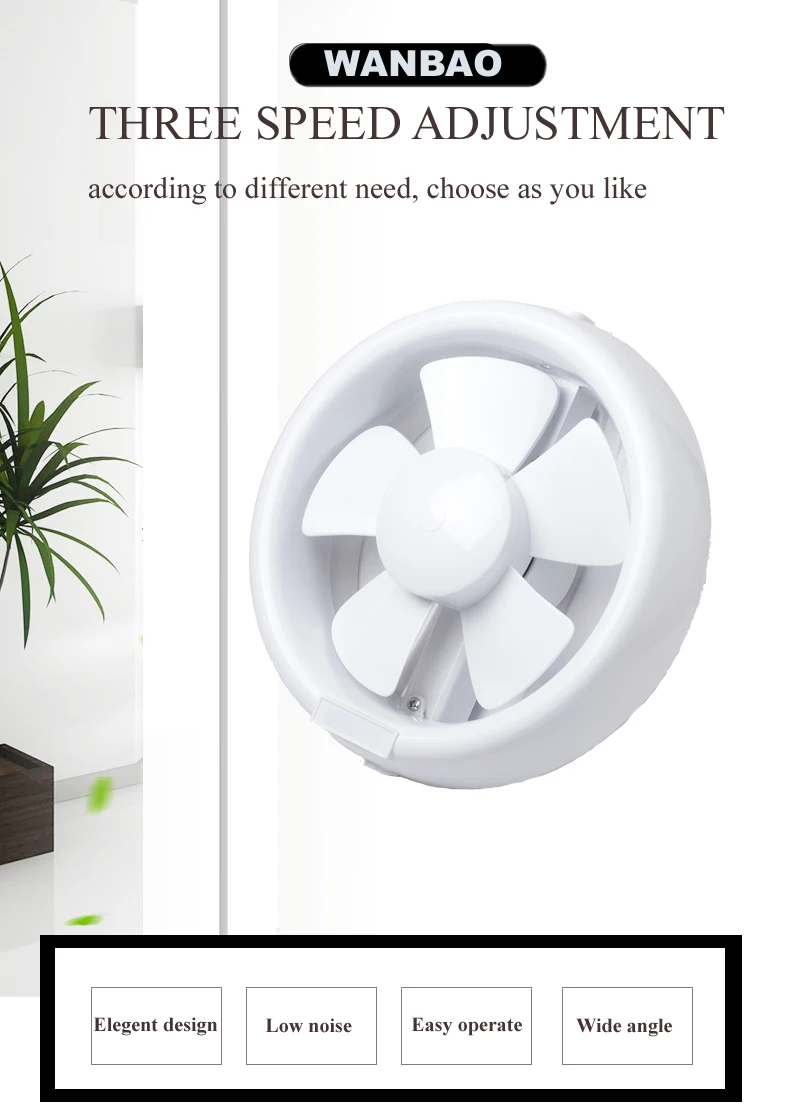 Axial Flow Fan, Wall, Ceiling, Plastic, Copper - detail 2