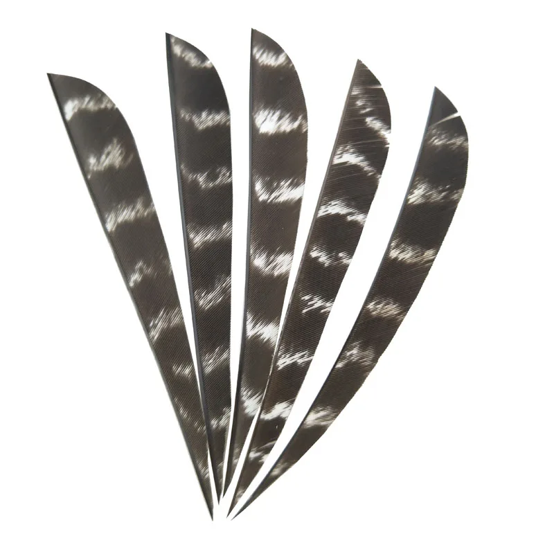 50 100 Pcs 4 inch Shield Cut Turkey Feather Archery Fletches for DIY Wood Arrows 