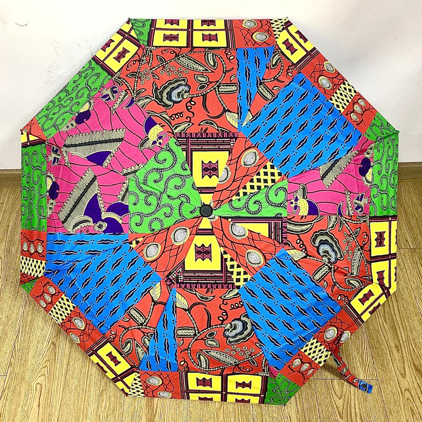 Hot selling Africa Ankara printed waterproof umbrella