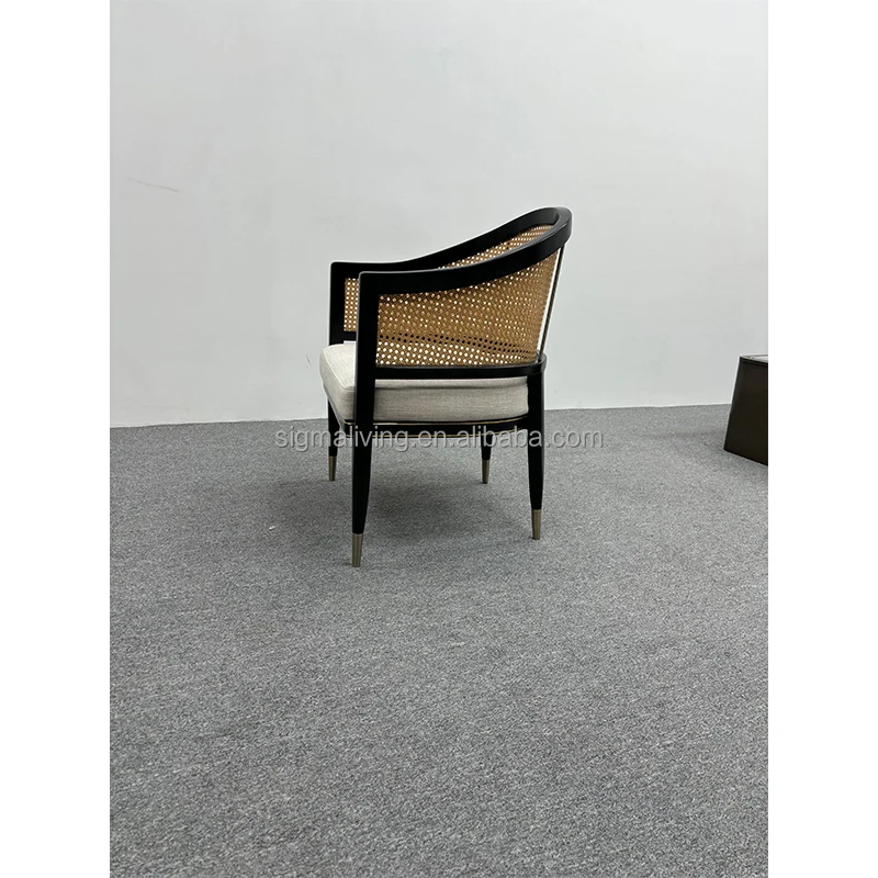 Modern new indoor furniture dinning chair leisure rattan high-end living room dinning table and chair