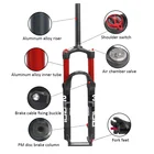 Mountain Bike Fork 26"/27.5"/29" Dual Air Chamber MTB Road Bicycle Suspension Bike Fork