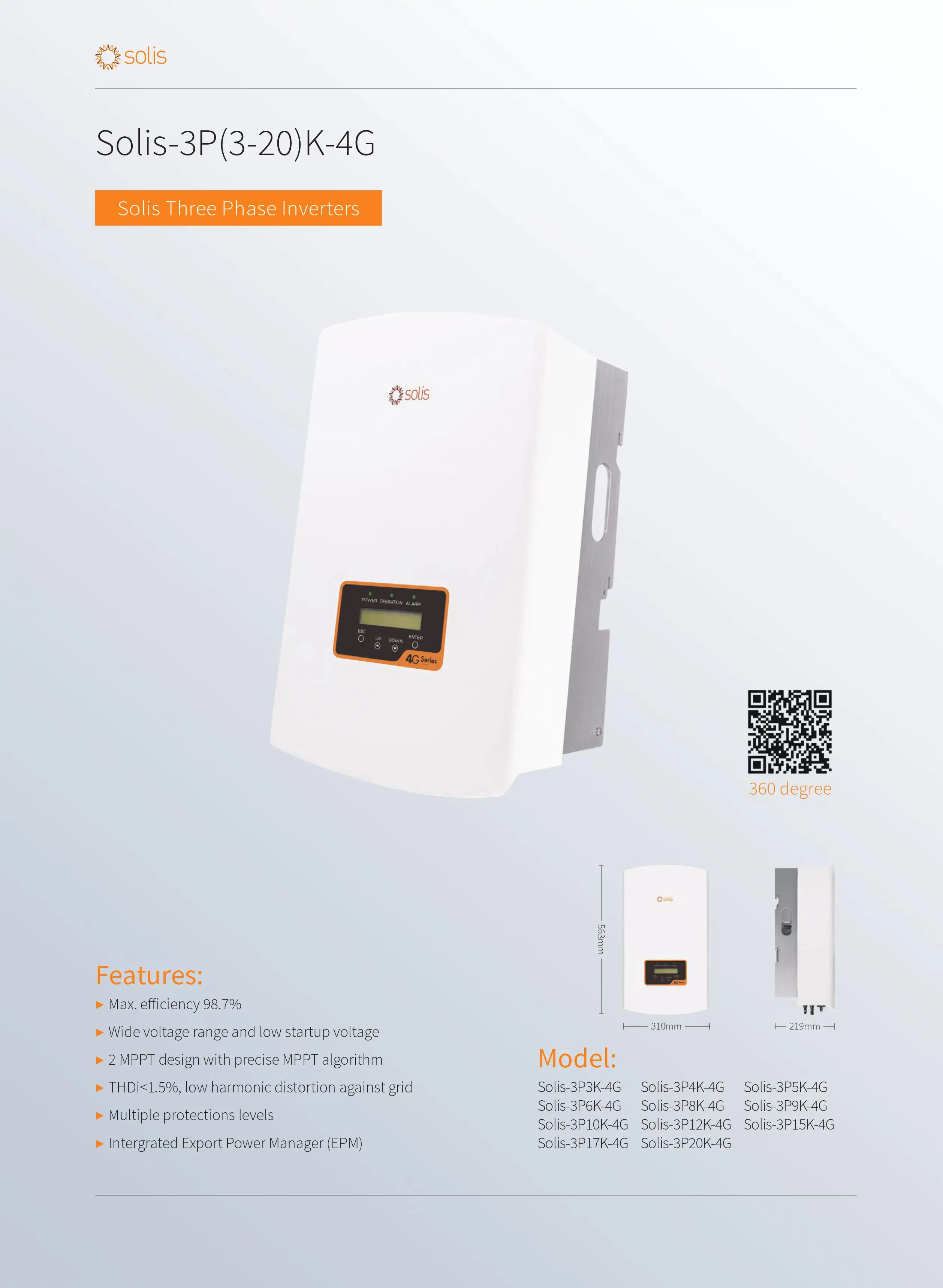 Solis Three Phase Inverters Kw Kw Lcd Display On Grid Solar Inverter