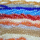Beads 8mm Faceted Crystal Glass Rondelle Beads With AB Color For Jewelry Making
