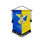 New Football Flags New Design Football Club Exchange Flag Pennant Flags With Tassels Printed Felt Banner For Your Event