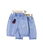 Pants Boy 2021 Spring Autumn Summer Kids Washed Pants Jeans Boy Casual Trousers Cotton Children Wear Jeans Pants