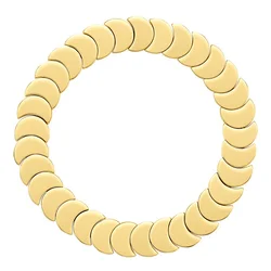 Latest High Quality 18K Gold Plated Stainless Steel Jewelry Gold Moon Shape Elastic Rope Bracelet B212256
