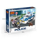 Toys Children COGO 185 PCS Educational Building Blocks Police Station Plastic Brick Building Block Toys For Children