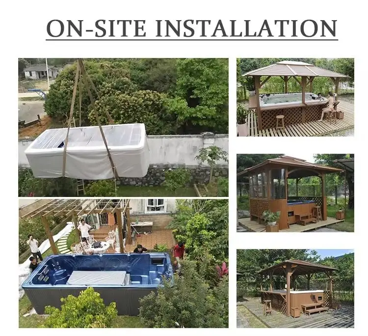 Acrylic Hot Tub Whirlpool Spa Tub with 30 Jets and Balboa BP601G1 + TP500 Control System for 5 People Family Outdoor