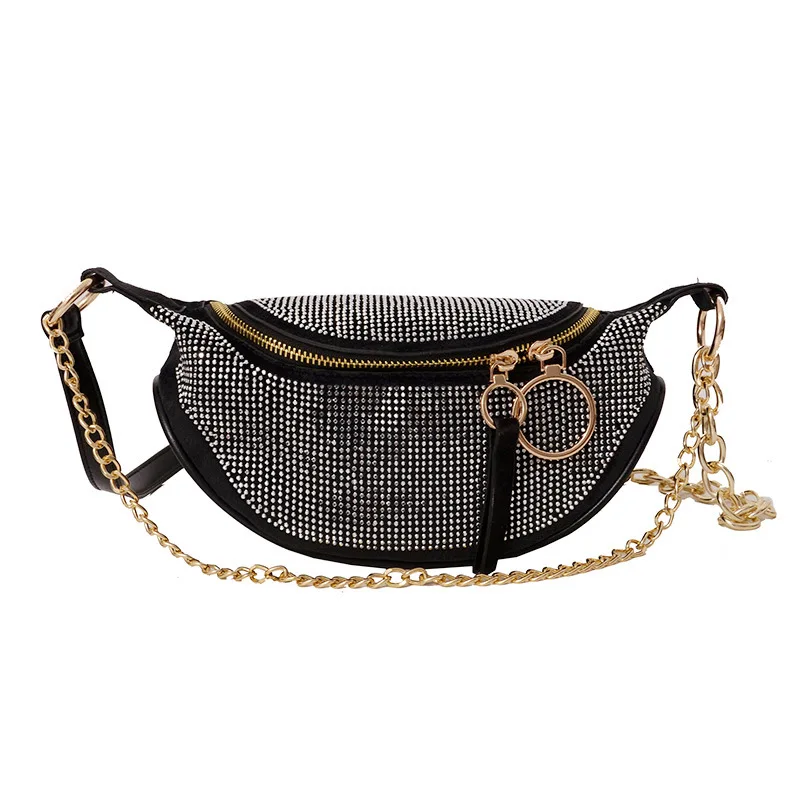 Fashion Bling Diamond Waist Bags For Women Fanny Packs Belt Bag Crossbody New