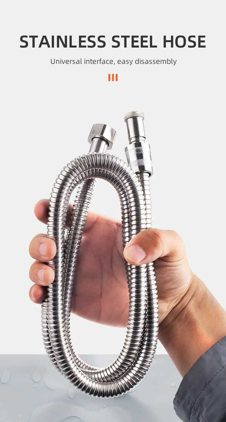 High Quality Flexible 1 2m 1 5m 2m Stainless Steel Shower Hose And