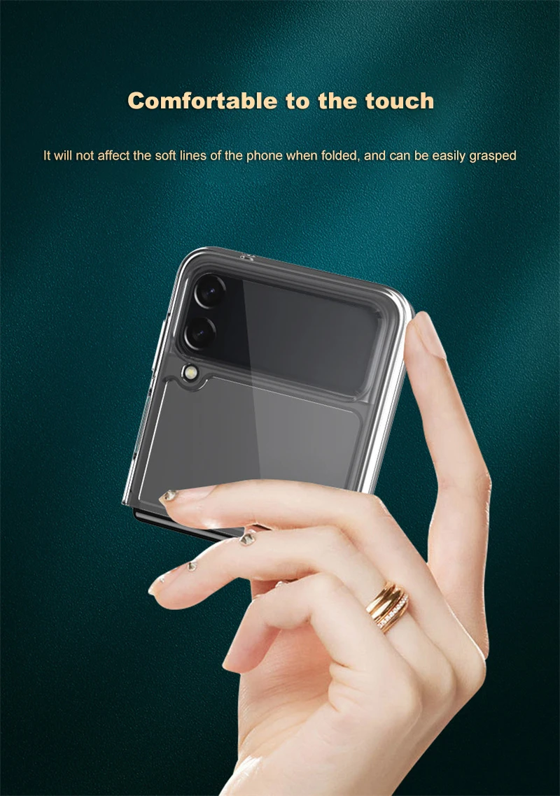 Anti fall Folding clear phone case For samsung z fold flip 3 fold 4 5G