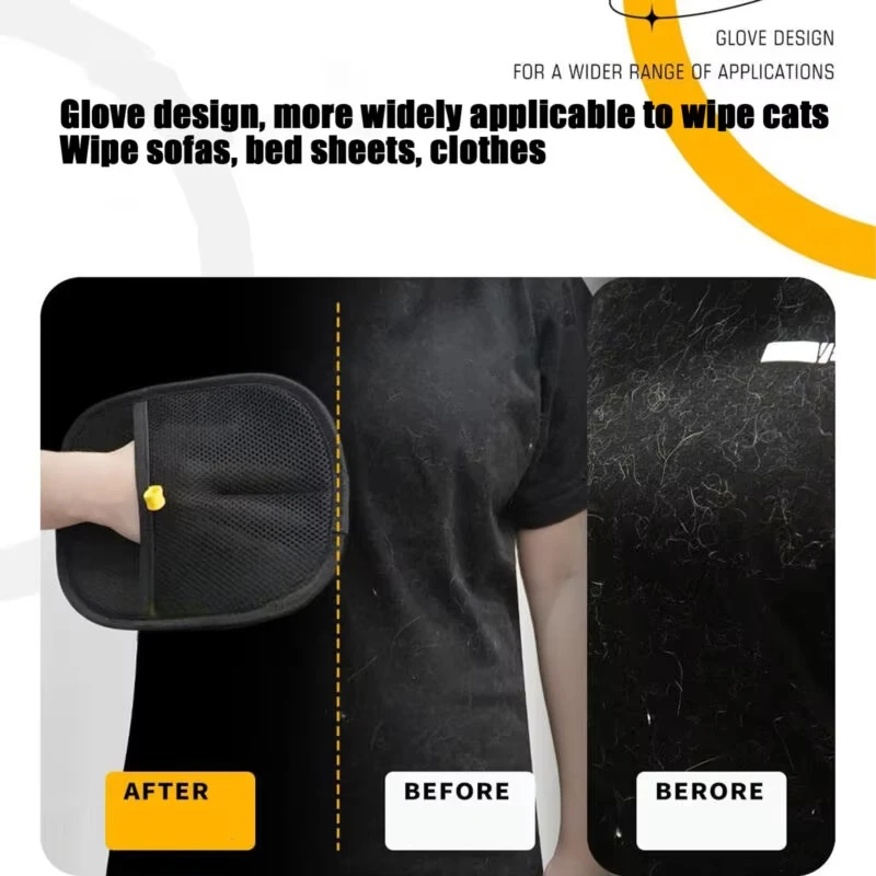 New High Quality Pet Hair Removal Gloves Double-Sided Pet Grooming Cleaning Gloves Pet Supplies supplier