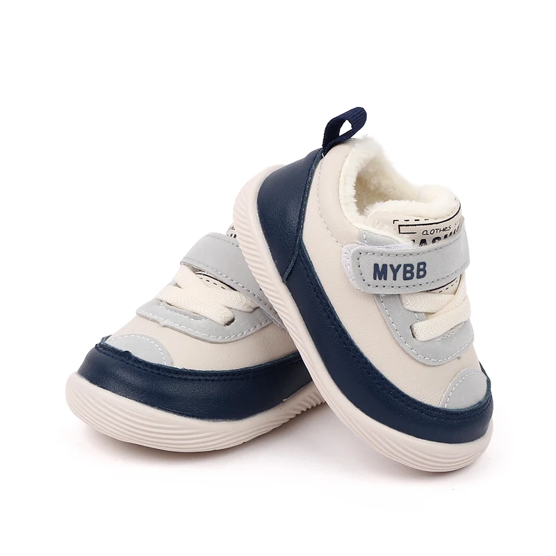 Autumn and Winter Baby Walking Shoes 1-3 Years Old Plus Fleece Warm Non-slip Children's Shoes manufacture
