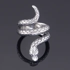 Snake Ring Wholesale Men Jewelry Stainless Steel Animal Snake Charm Finger For Men Ring