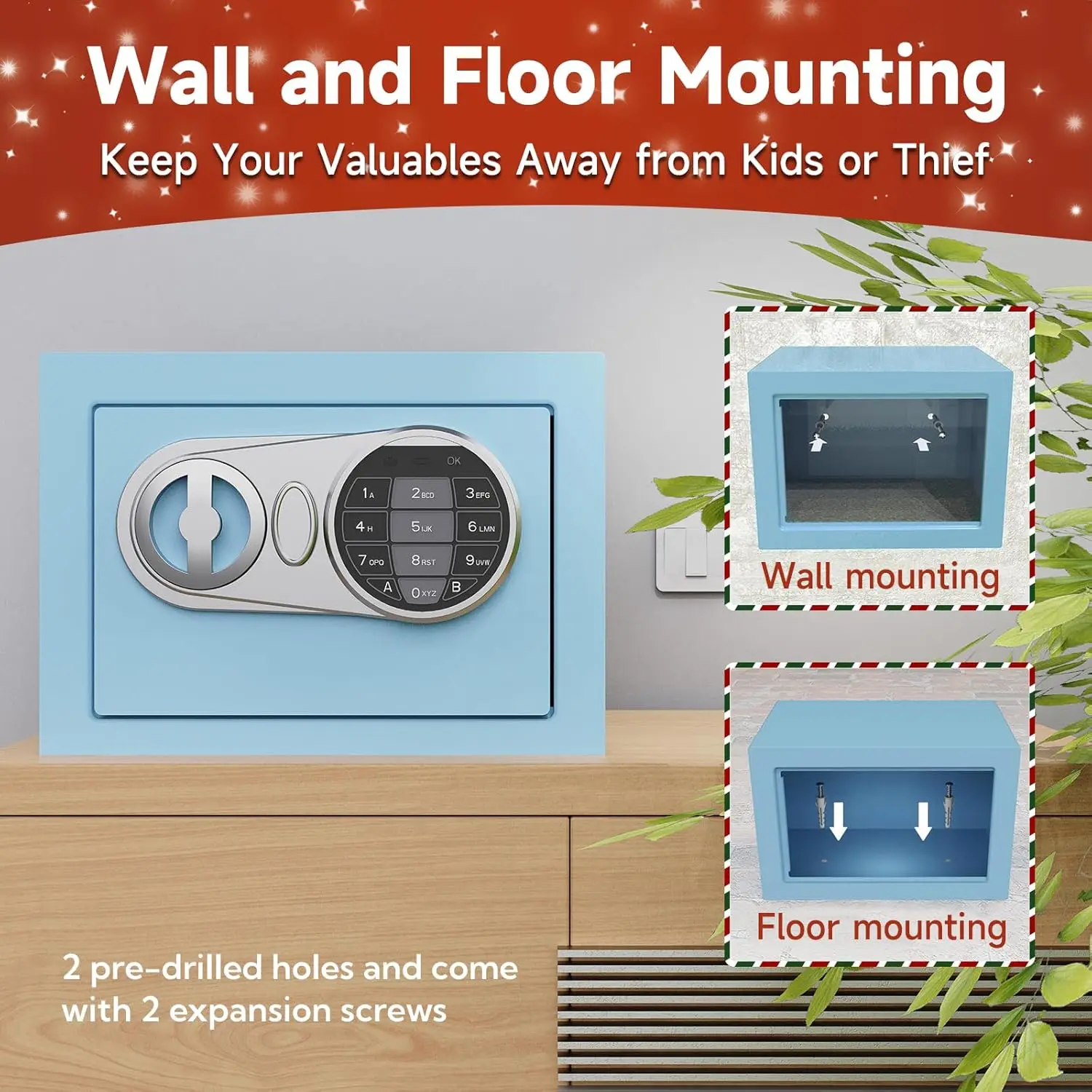 CEQSAFE Factory Price Custom Mini Money Digital Electronic Lock Safe Box Home Mini Money Safe Box factory