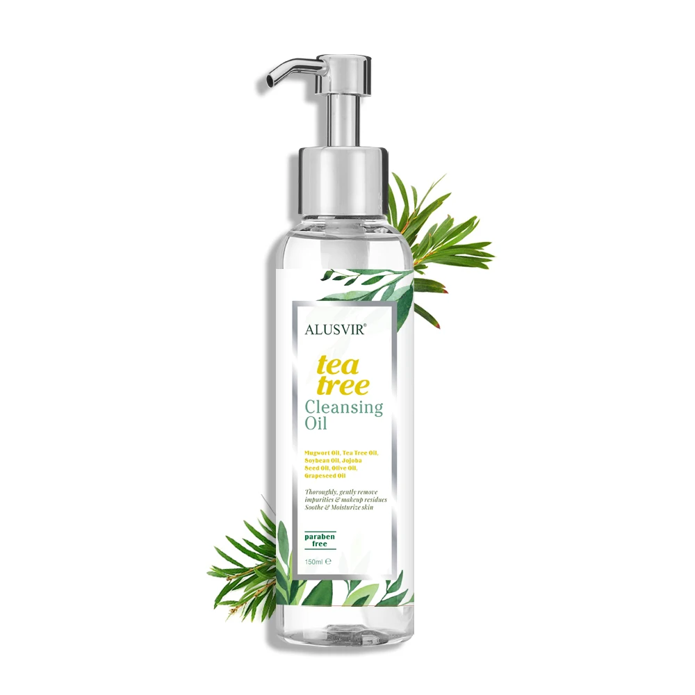 Wholesale Cosmetics Natural Tea Tree Make up Facial Cleansing Oil Makeup Remover Deep Cleansing Oil For Face
