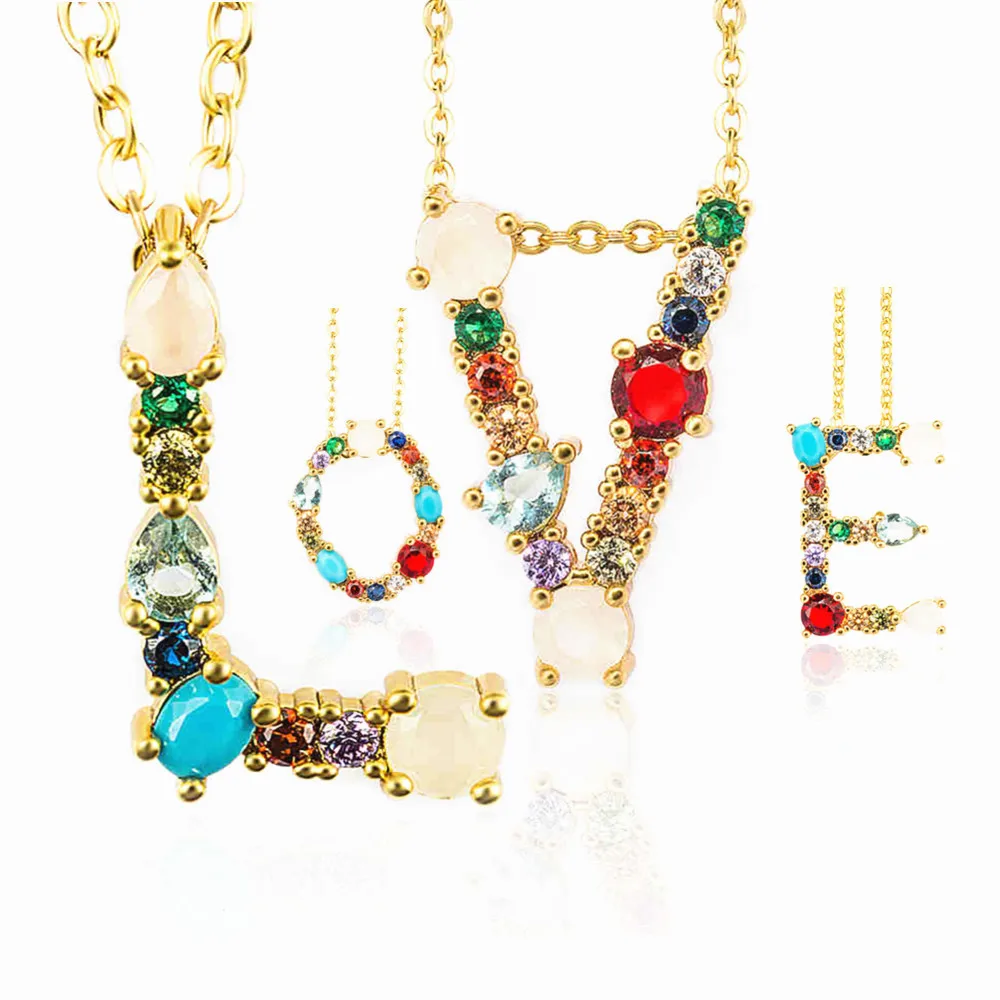 English Letters Pendant Necklace 