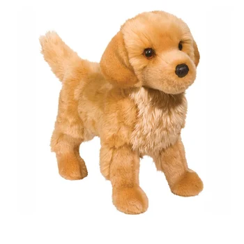 Lifelike plush golden retriever dog toy