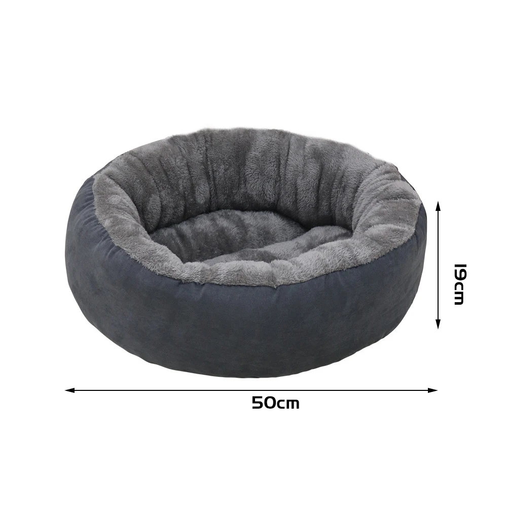 product hot selling wholesale plush suede fleece anti slip silica dot bottom eco friendly fleece donut dog bed-51