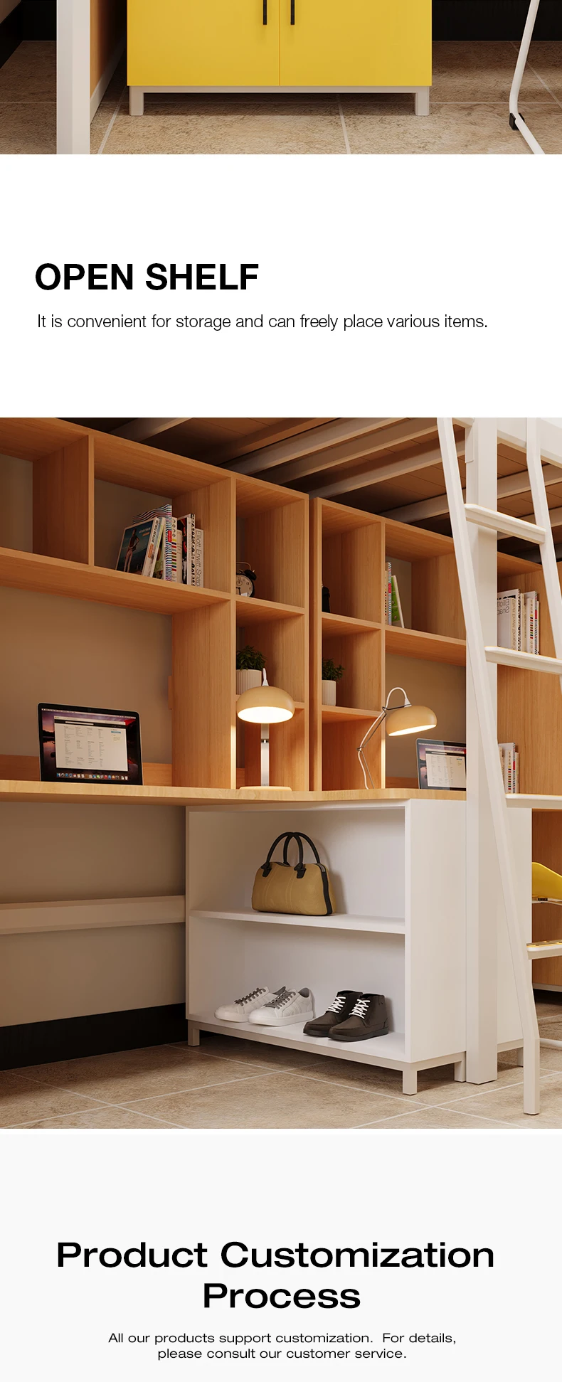 product modern metal loft bed apartment iron multifunctional floor bed free 3d design convertible for school use offers storage space-7