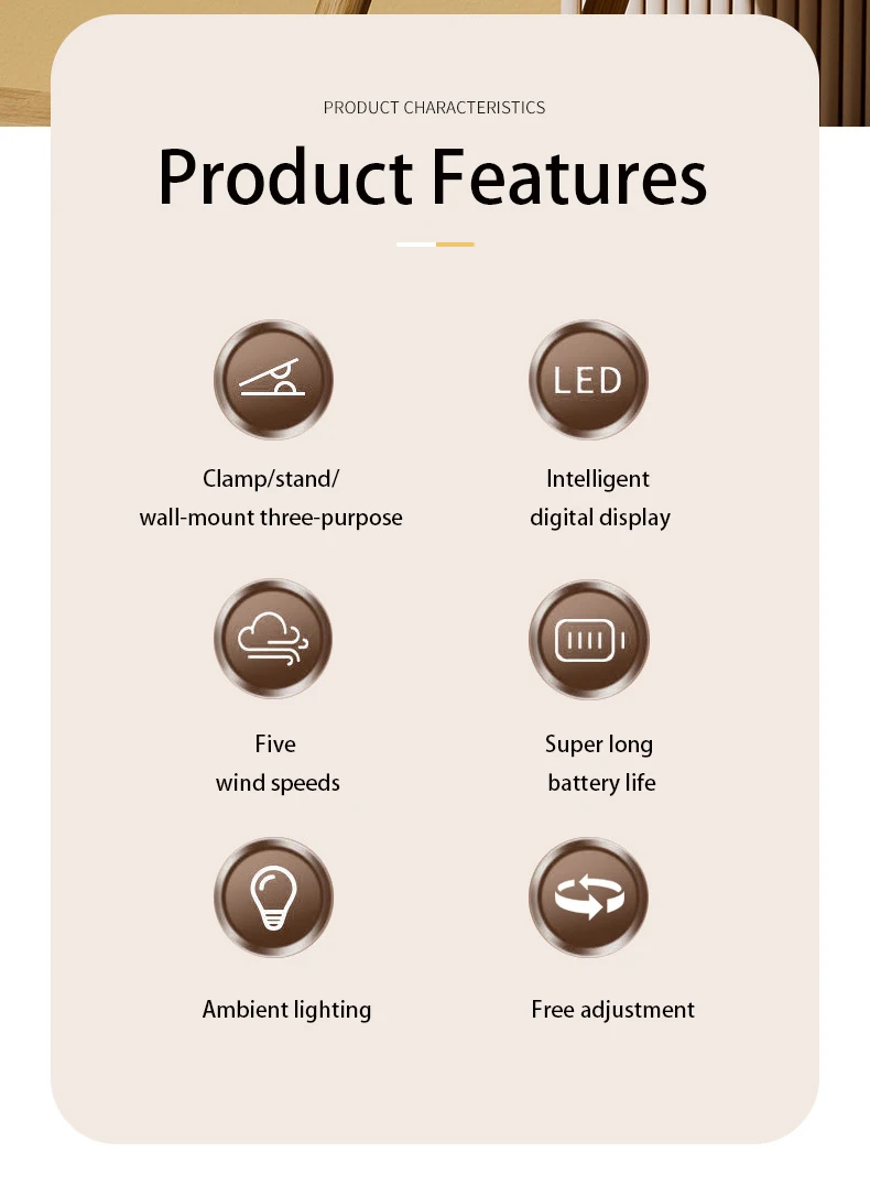 Control Portable Mini Fan, 2400mah, 5V, 5W - detail 4