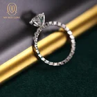 Silver Ring Silver Classic Design Jewelry White Gold Plated 1ct DE Color Moissanite Stone 925 Silver Moissanite Ring