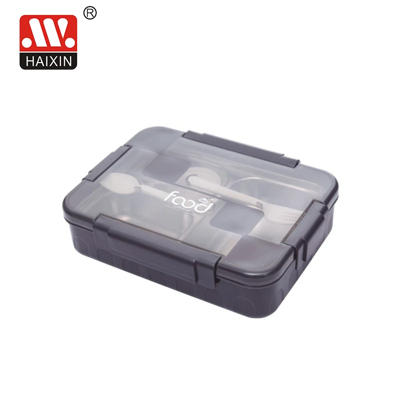 Storage Box Reusable Plastic Food Containers Stainless Steel Lunch Box With Five Compartments