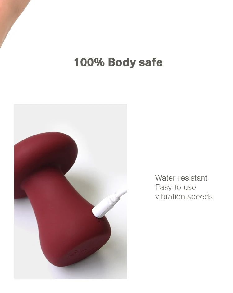 100 Body Safe Silicone Sex Toys Mushroom Smooth Feeling Virabtor 10