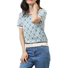 Knit Plus Size Women Knit Clothing Wool Sweater Summer Plus Size Knitting Wear Short Sleeves