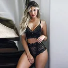 Sexy Sexy Hot Transparent Set Lace Straps Corset 2 Piece Lingerie Sets Lingerie Set Women