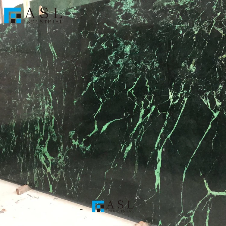 Factory direct emerald luminous green marble slab verde dark empress marble tile emperador green vert guatemala marble