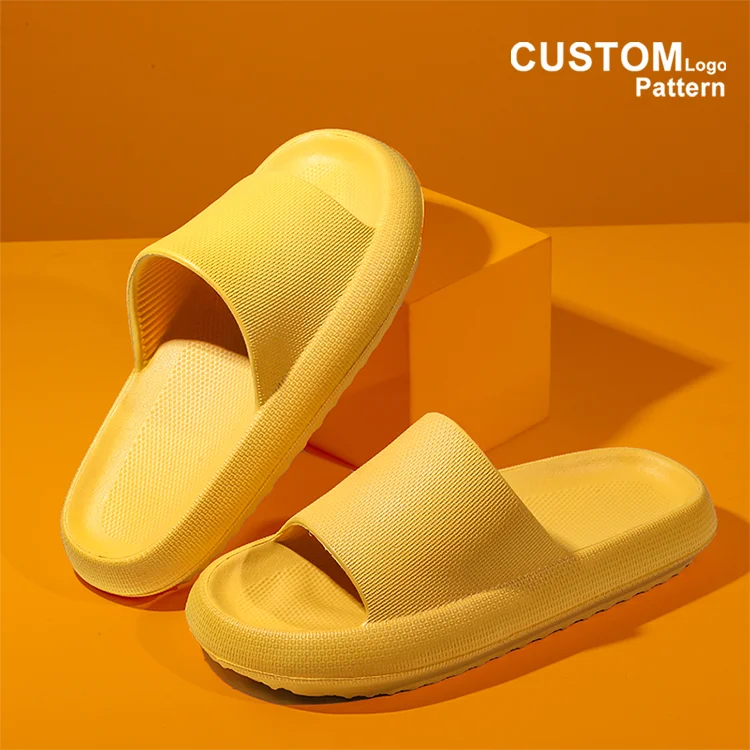 Customized Pillow Slides Non-slip Flat Black Yellow Foam Wears Flip Flops  Mens Shoes Unisex House Home Hotel Women Slipper - Buy Flower Luxury Ladies  Women Sleepers Pvc Rubber Eva Slippers Sandals Men