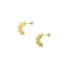 Flower Earrings IN STOCK Stainless Steel Sun Flower SOLEIL Stud Earrings Sunshine Earrings For Women Fashion Jewelry