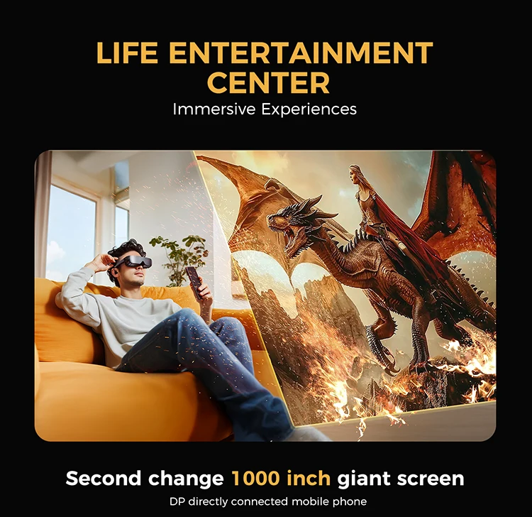 Immersive 3D Smart Glasses Head Mounted Virtual Reality Display for ...