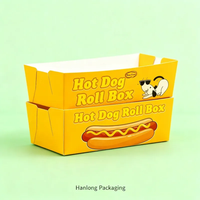 product customize cheese corn dog package box disposable container corn wraps hot dog roll box eco friendly soy ink hot dog roll box-5