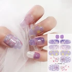 Nail Stickers 12 Strips Summer Nail Wraps 3D Self Adhesive Flowers Art Nail Stickers