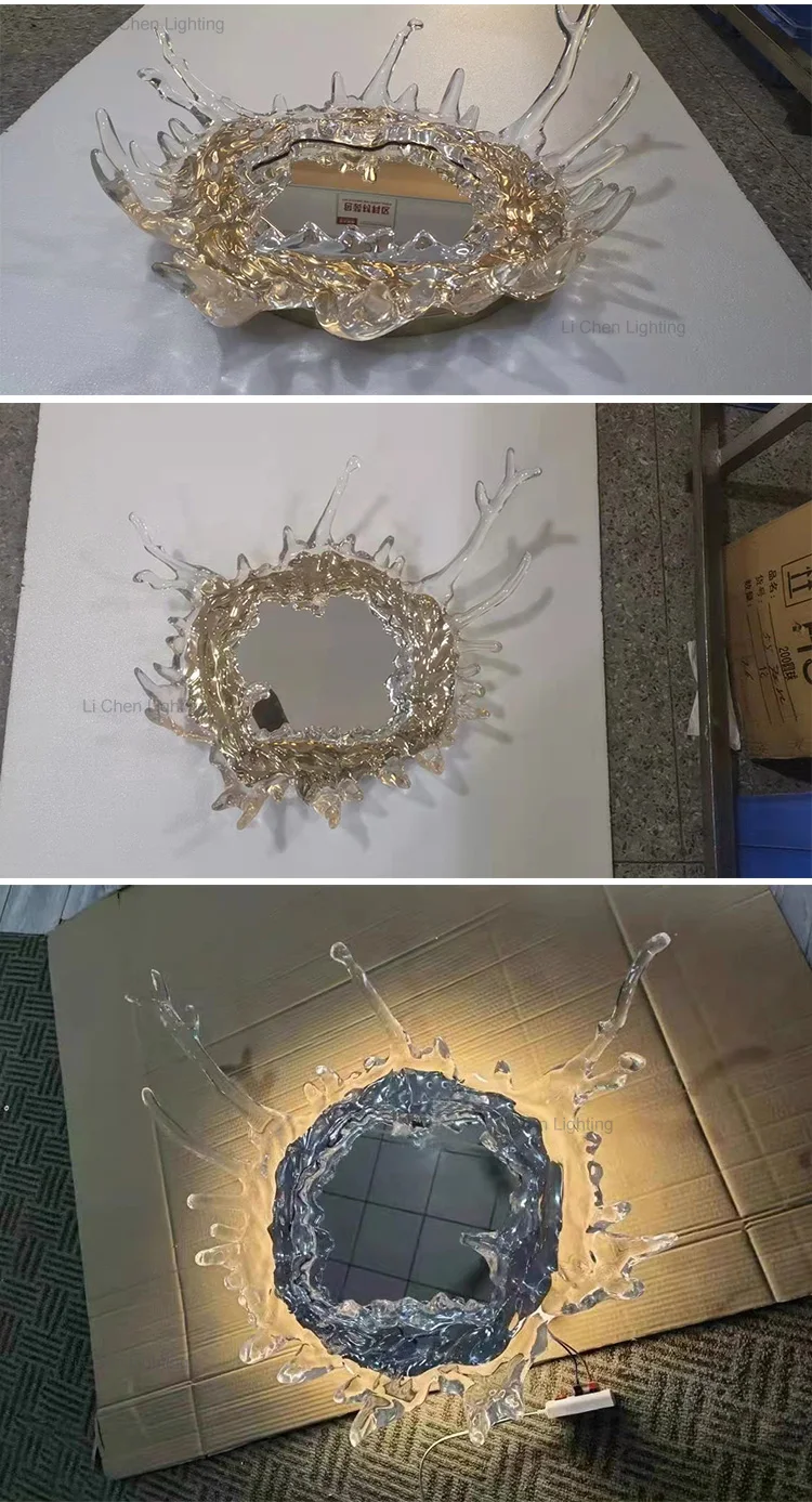 wms8216 new product indoor living room bedroom bathroom mirror modern round glass led wall light-3