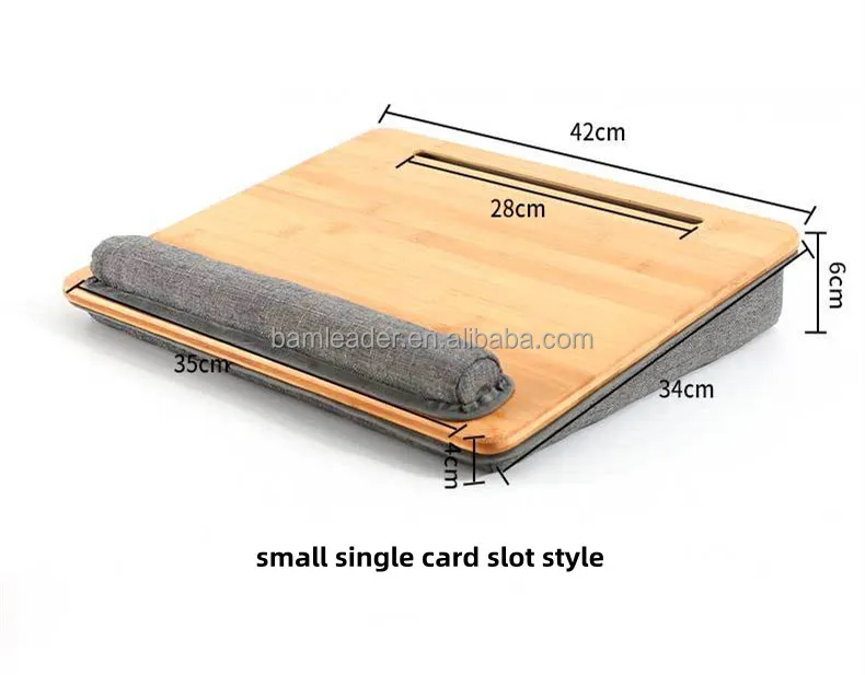 Hot Sale Bamboo Laptop Table Lap Desk for Ipad Phone with Cushion Mesa Para Portatil Bamboo Wooden Laptop Computer Stand Holder