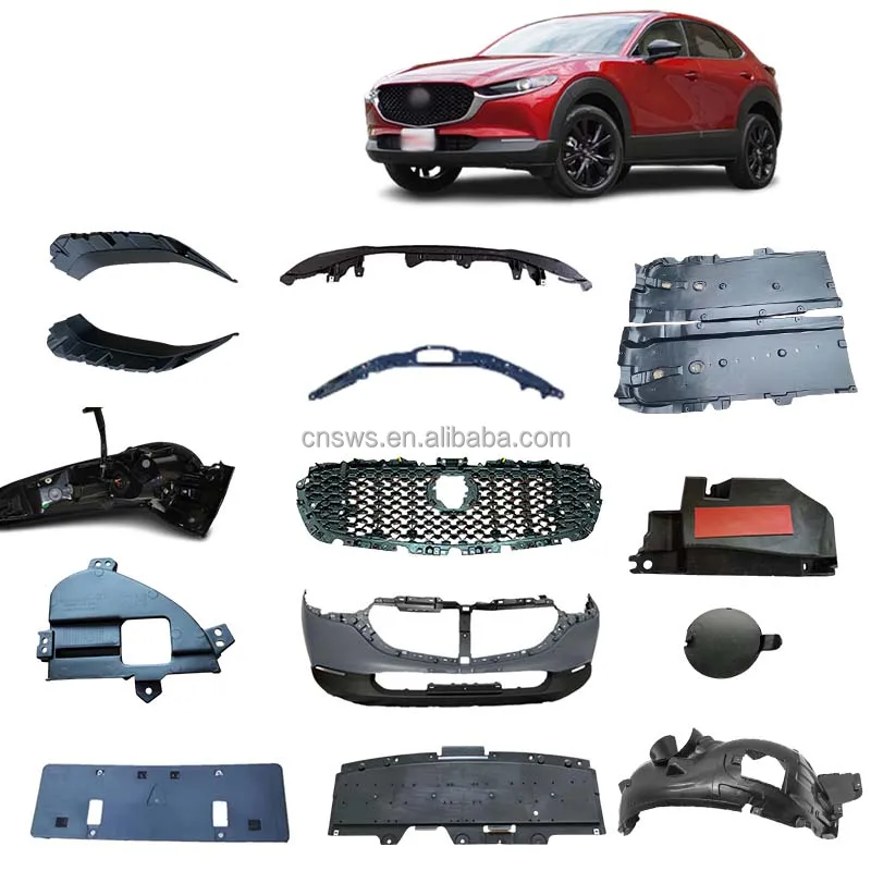 Producto Accesorios para automóvil Tablero del tanque de agua Tablero de matrícula Cubierta delantera del motor Cubierta del parachoques delantero Soporte del radiador para Mazda CX 30 CX30 2020 2-35