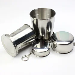 Wholesale Portable Smart Foldable Tooth Mugs Outdoors Stainless Steel Coffee Travel Mugs