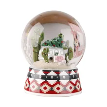 100mm Resin Crafts Music Snowball Glass Snow Globe Custom Snow Globes Christmas Snow Globe